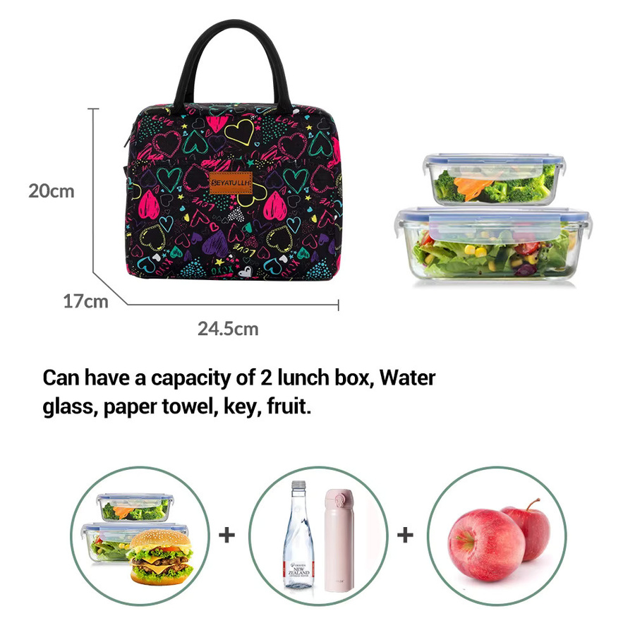 Isolierte Lunchtasche von SEYATULLH in Multicolour für Picknick, Schule und Outdoor - Bild 3