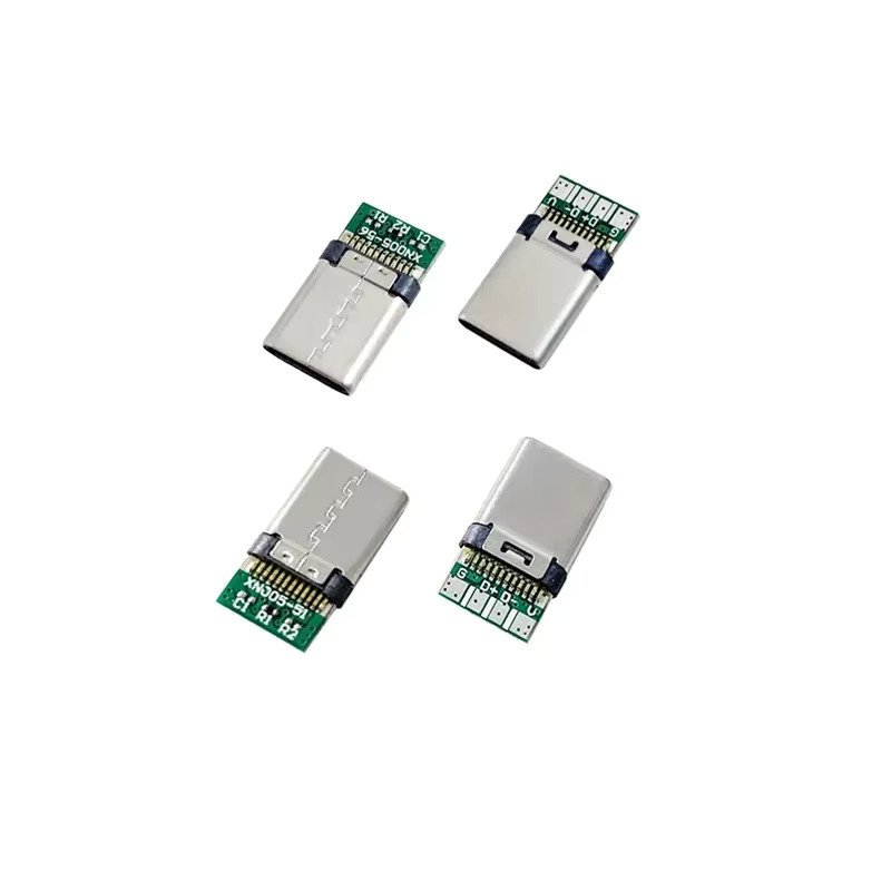 ELECAPITAL 10er Set USB 3.1 Typ C 24Pin Stecker Port Reparatur Ersatz Solder Adapter mit PCB Board in Schwarz und Weiß - Bild 2