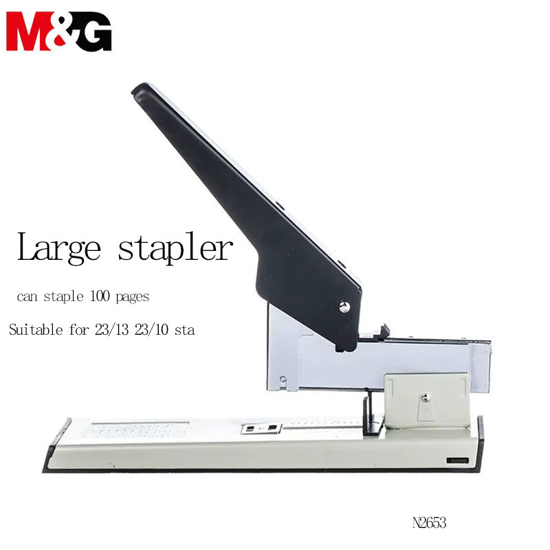 M&G Heavy Duty Buchhefter für bis zu 100 Blatt, robuster Metall-Hefter passend für Klammern 23/10, 23/13, 23/17 und 23/2 - Bild 2