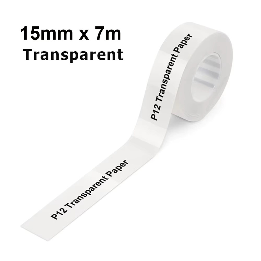 KingJim Thermo-Etikettenpapier für P12 Mini-Drucker, selbstklebendes Etikettenband in Blau, Breite: 15 mm, Länge: 7 m - Bild 3