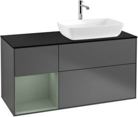 V&B Waschtischunterschrank Finion in Anthrazit, Breite: 120 cm, Tiefe: 50,1 cm, Höhe: 50,1 cm - Bild 1