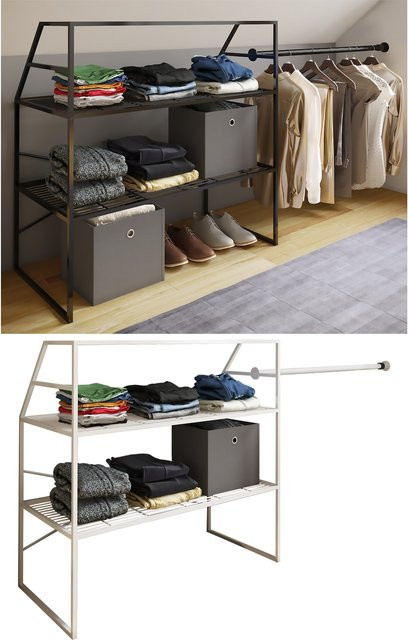 VCM Metall Kleiderschrank als offenes Regal für Dachschrägen, B/H/T: 100 x 100 x 50 cm - Bild 1