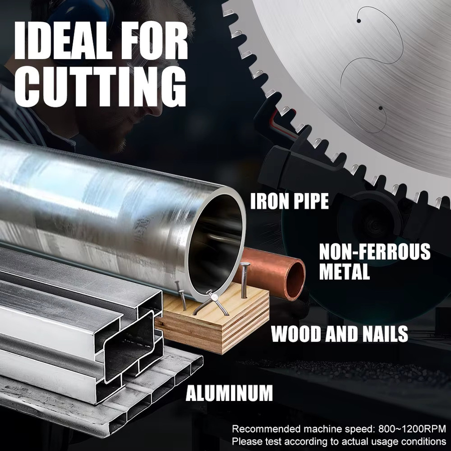 XCAN Hartmetall-Kreissägeblatt Metall-Trennscheibe für Stahl, Farbe: Silber, Durchmesser: 305 mm, Bohrung: 25,4 mm, 60 Zähne - Bild 6