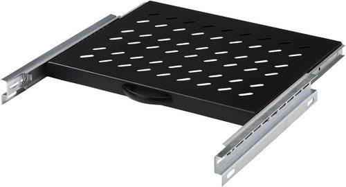 Digitus Netzwerkschrank-Geräteboden DN-19 TRAY-2-600-SW, ausziehbar, 1 HE, Schwarz, Breite: 60 cm - Bild 2