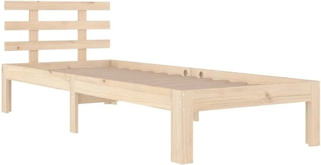 vidaXL Massivholzbett aus Kiefernholz in Beige für Kinder, B/T/H: 90 x 190 x 69,5 cm - Bild 1