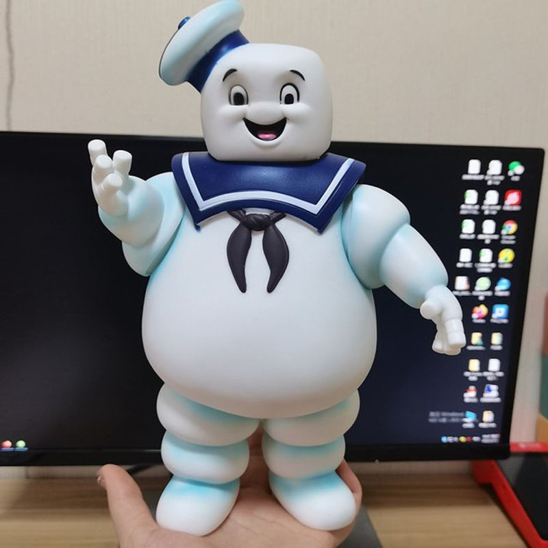 Bandai Ghostbusters StayPuft Marshmallow Man Figur Statue in Weiß, Höhe: 26 cm - Bild 1
