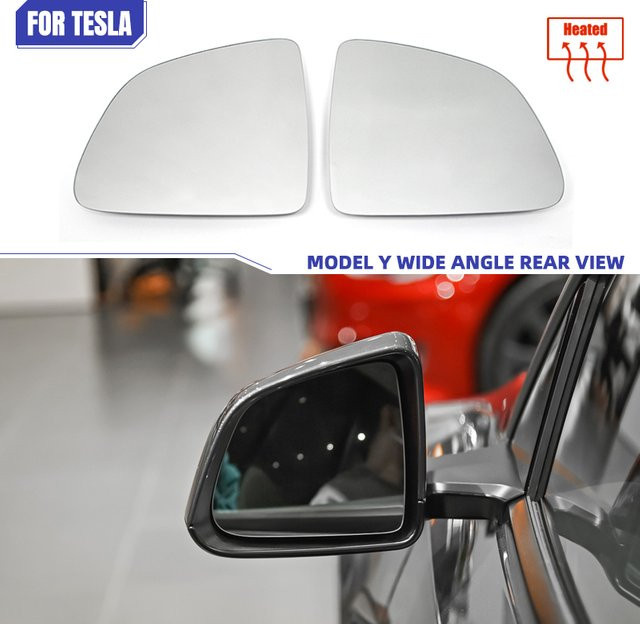 2er-Set Weitwinkel-Rückspiegel für Tesla Model Y, hitzebeständig und wasserdicht mit Blendschutz für ein großes Sichtfeld - Bild 1