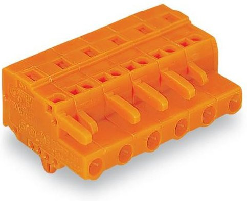 WAGO Buchsengehäuse-Kabel 231 Polzahl 6 in Orange, Rastermaß: 7.62 mm, 50 Stück - Bild 1