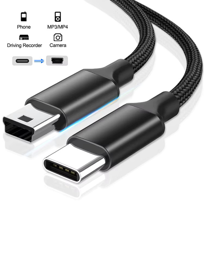 OUIO USB-C zu Mini-USB Adapter in Schwarz für Kamera und Datensynchronisation (OTG) - Bild 4