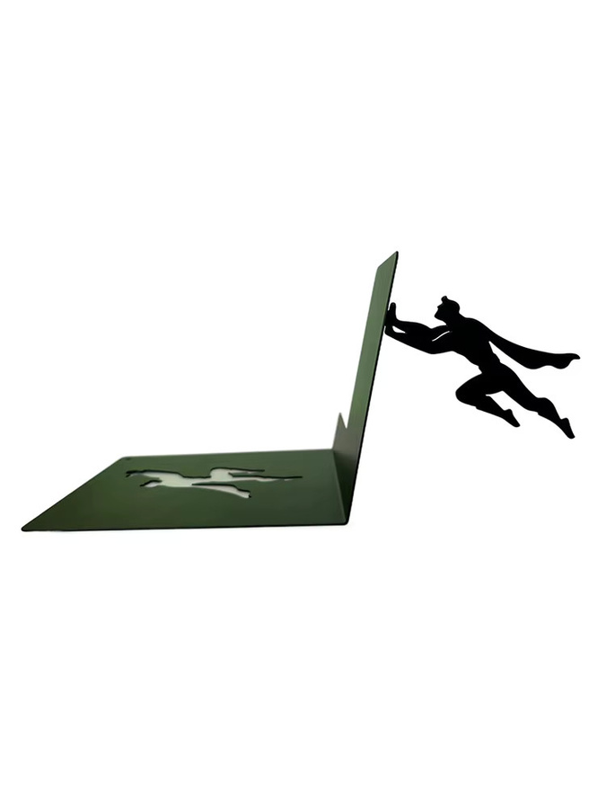 KOQZM Super Hero Metall Bücherregal Figuren als Desktop Ornament in Schwarz - Bild 6