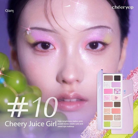 Cheeryep Lidschatten Palette, 16 Farben, Matt, Glitzer, Perlmutt, #10