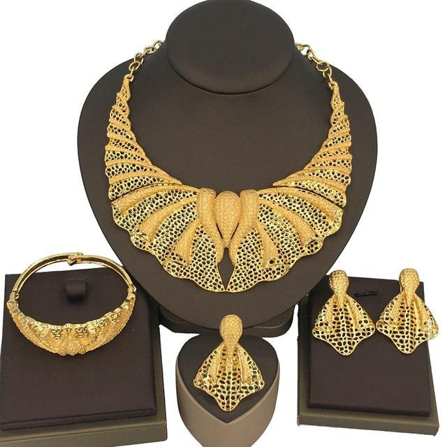 Wucifang Jewelry Schmuckset, Messing, Gold, Damen - Bild 1