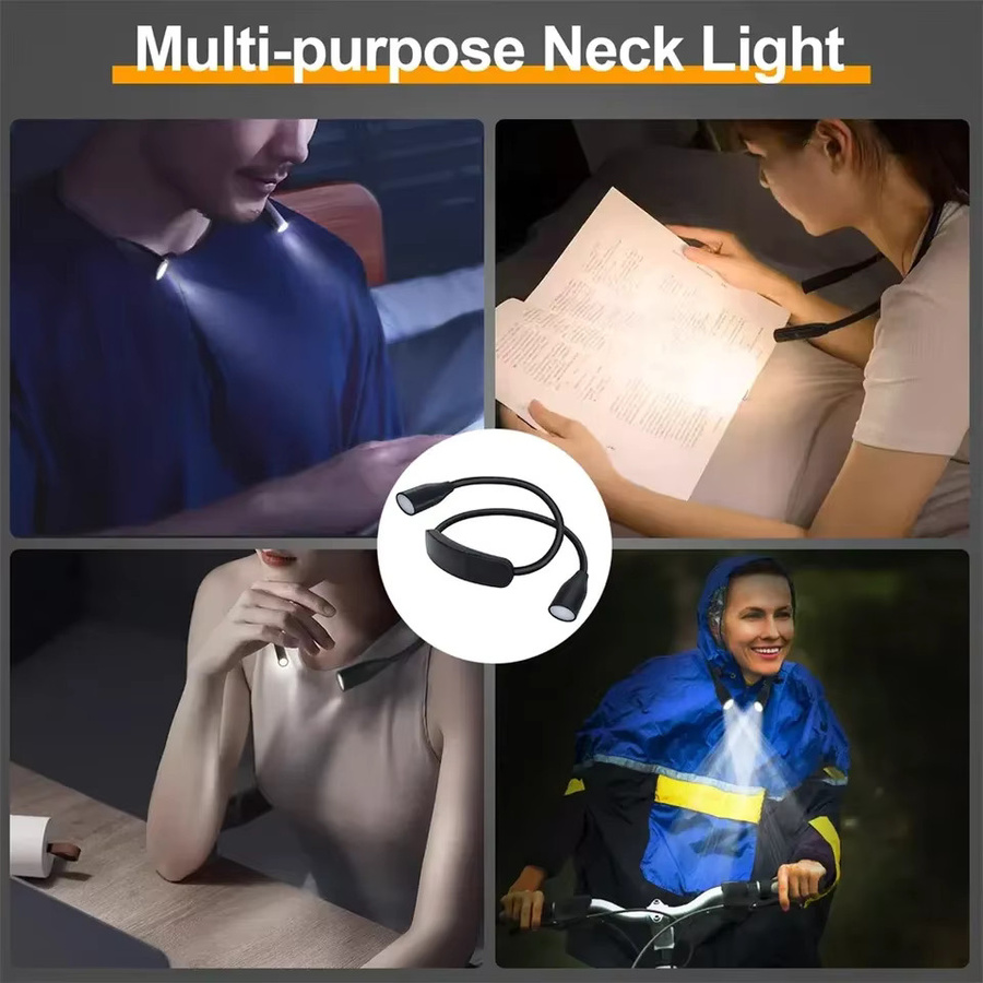 KDULIT LED-Nackenleselampe in Schwarz mit flexiblem 360 Grad Arm und Touch-Bedienung - Bild 6