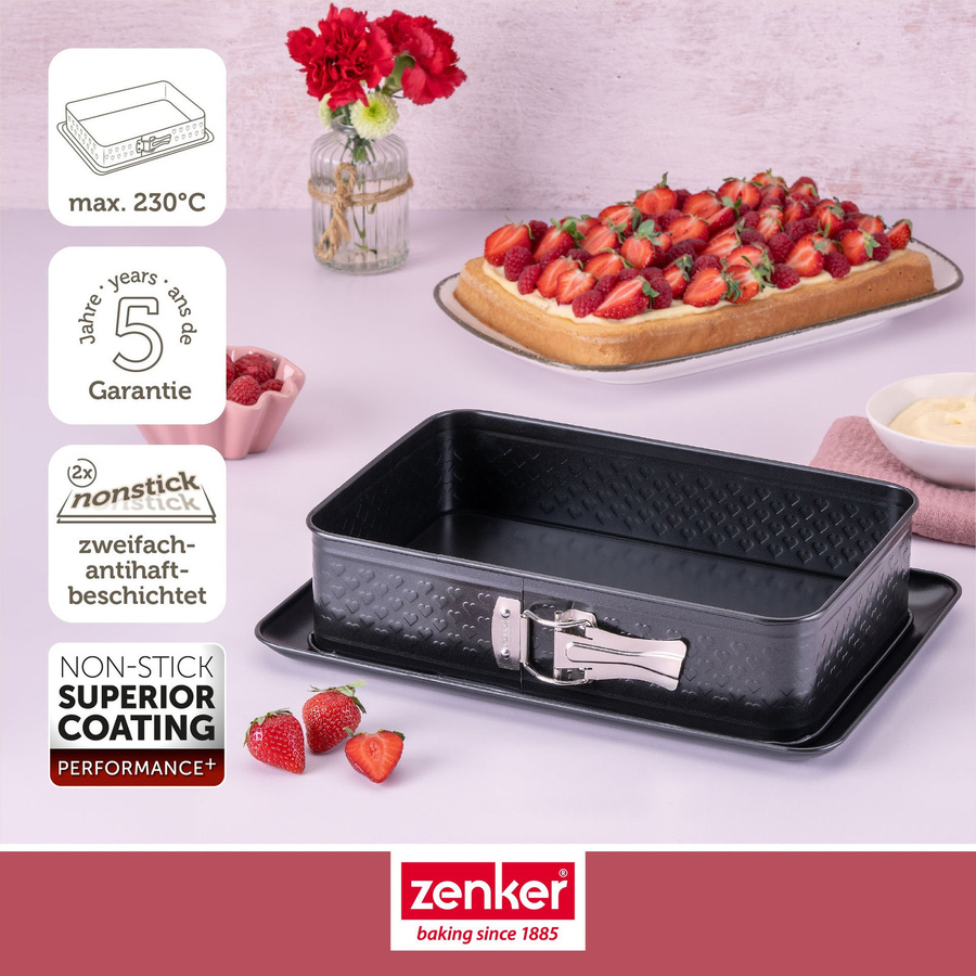 Zenker Beloved+ Springform rechteckig, Schwarz, B: 28 cm, T: 18 cm, H: 7 cm, Antihaftbeschichtung - Bild 3