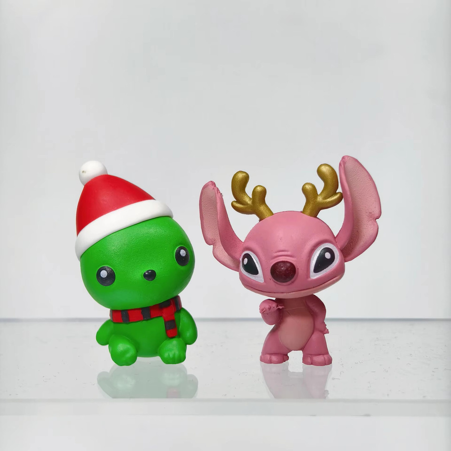 Bandai Stitch Prank-Serie Weihnachtsfiguren, Anime-Modell, 12-teiliges Set - Bild 1