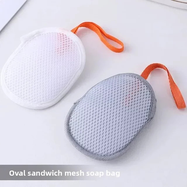 Sandwich-Seifennetzbeutel, doppelseitiges Badeschaumnetz für Gesicht und Körper, Unisex - Bild 1