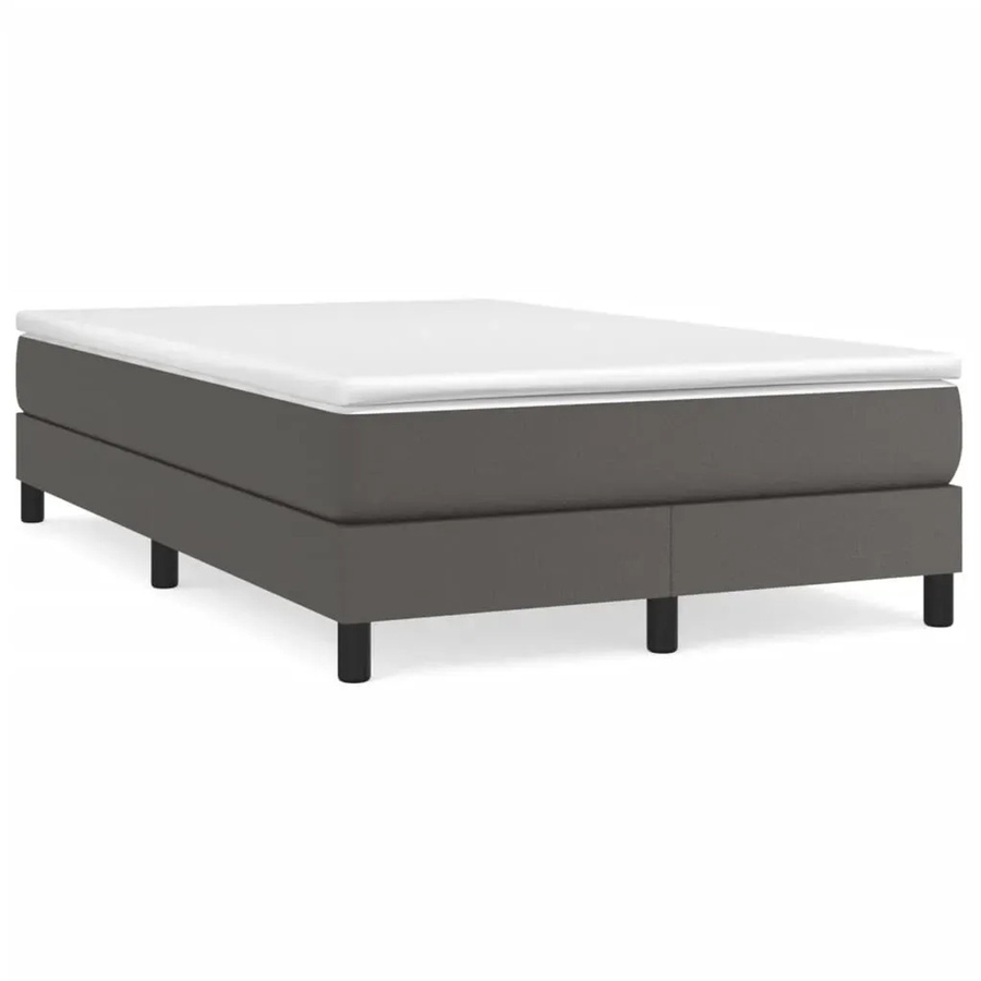 vidaXL Boxspringbett Grau aus Kunstleder B/T/H: 120 x 200 x 25 cm - Bild 2