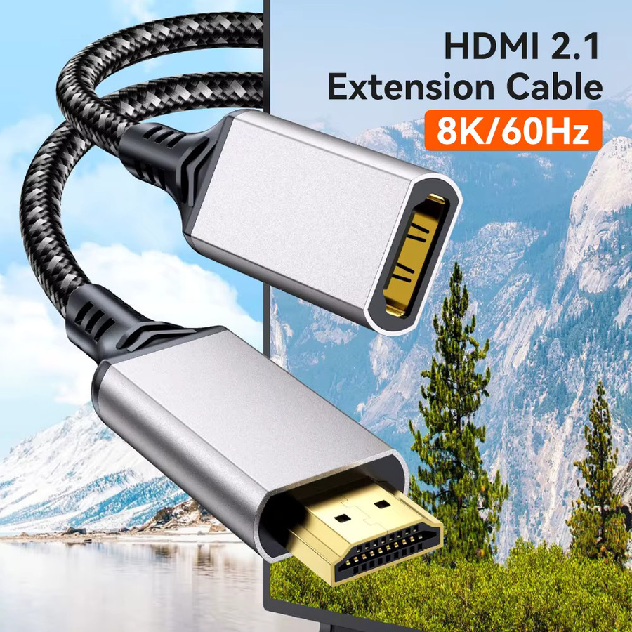 Nephy HDMI 2.1 Verlängerungskabel 8K Stecker auf Buchse für PS5, Xbox und HDTV mit HDR - Bild 2