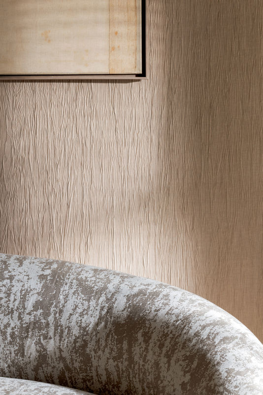 Élitis Wallpaper Himalaya RM 1049 02 in Beige und Braun mit Textiloptik und Leinenstruktur - Bild 2