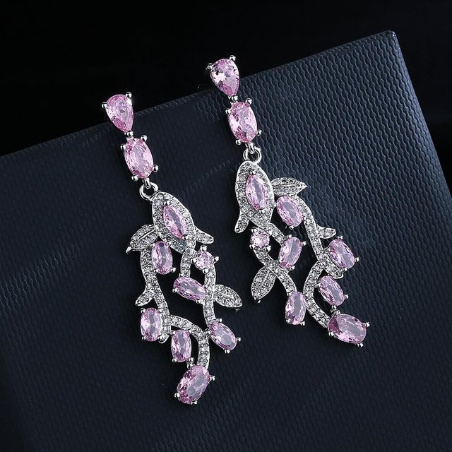 YIRAN Jewelry Ohrringe, Kupfer, Zirkonia, Schwarz, Damen - Bild 1