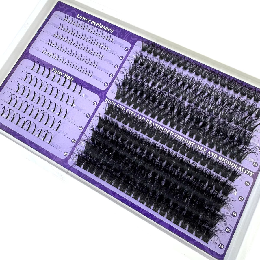Manga Cluster Wimpernverlängerungen, 20 Paare, Black, Unisex - Bild 3