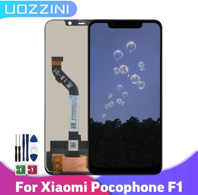 Xiaomi Pocophone F1 LCD-Touchscreen-Digitizer-Set Ersatzdisplay in Schwarz - Bild 1