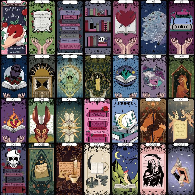 30 Stück Tarot Lesezeichen aus Papier in Multicolor als bunte Seitenmarkierungen und Clips für Buchliebhaber - Bild 1