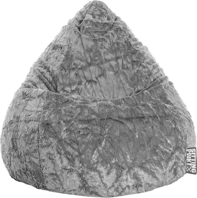 Sitting Point Sitzsack Fluffy XL, Grau, B: 70 cm, H: 110 cm - Bild 1
