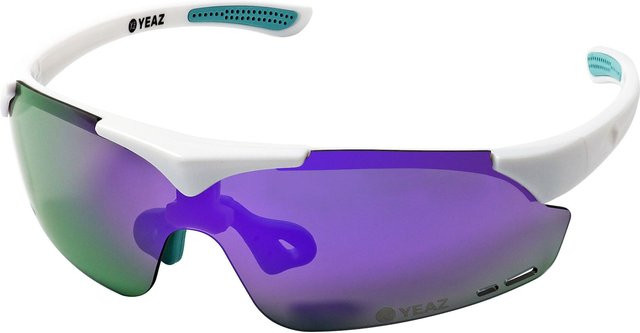 YEAZ SUNUP Sportsonnenbrille, randlos, weiß, Damen, Kunststoff - Bild 1