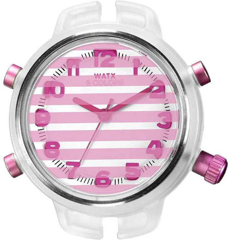 WATXANDCO RWA1558 Damenuhr mit Quarzwerk in Rosa und rundem Glasgehäuse - Bild 1