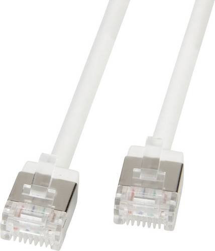 Roline RJ45 Patchkabel CAT 6a U/FTP Ethernet LAN Kabel Weiß, Länge: 2 m - Bild 1