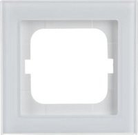 Busch-Jaeger 1-fach Rahmen Weiß Glas B: 9,1 cm, H: 9,1 cm, T: 1,1 cm - Bild 1