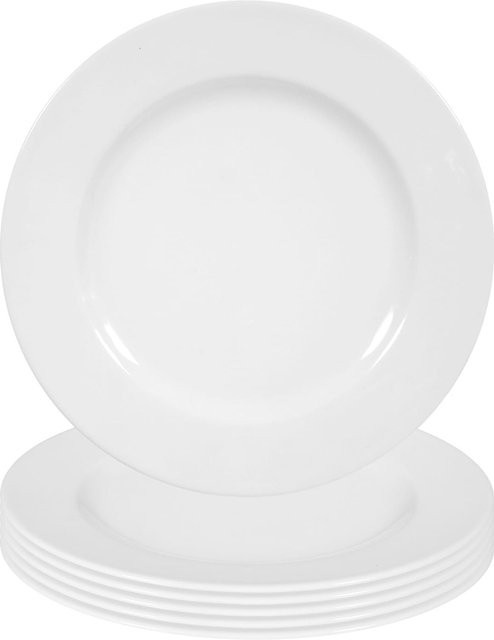 Seltmann Weiden Speiseteller Rondo/Liane aus Porzellan, Weiß, Durchmesser: 25 cm, 6er Set - Bild 1