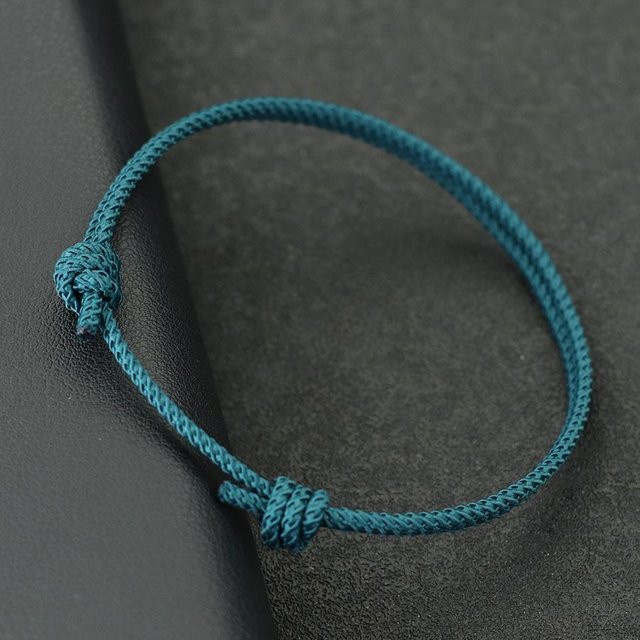 Schnurarmband Nylon, pfau blau, Unisex - Bild 1