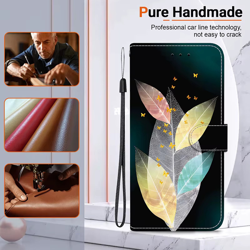 Magnetische Stand Flip Wallet Case für Honor X5 X6a X6B X7A X7B X7C X8a X8b X7 X8 5G mit bemaltem Muster - Bild 2