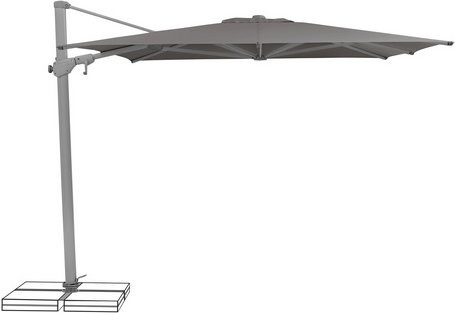 Suncomfort by Glatz Sonnenschirm Varioflex in Grau aus Aluminium, B: 330 cm, H: 254 cm - Bild 1