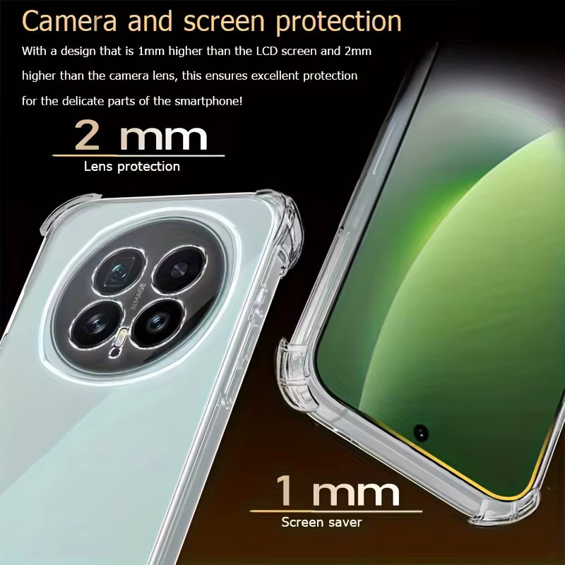 Stoßfeste transparente Silikon-Handyhülle für Honor Magic 8 Pro und Honor Magic 8 Lite X9D mit Airbag-Schutz - Bild 2