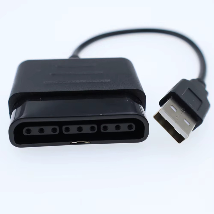 USB Adapter Konverter Kabel für Sony PS2 GamePad zu PS3 und PC, Schwarz - Bild 3