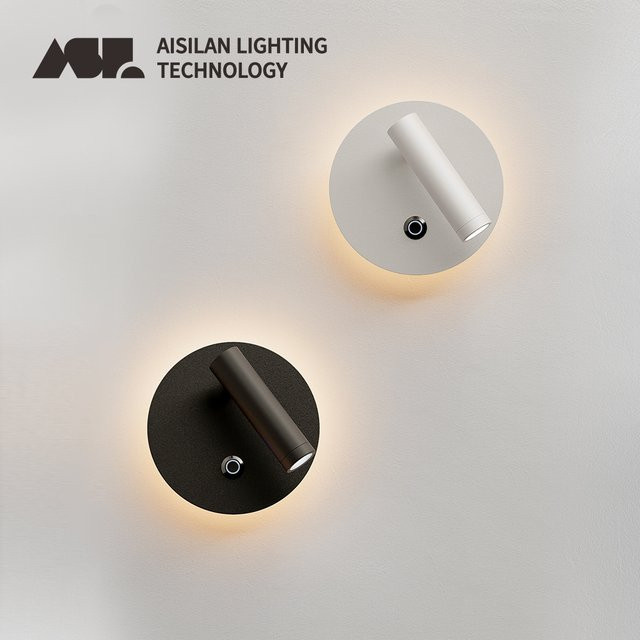 Aisilan LED Wandleuchte in Weiß mit Touch-Schalter, dimmbar und drehbar für Schlafzimmer und zum Lesen - Bild 1