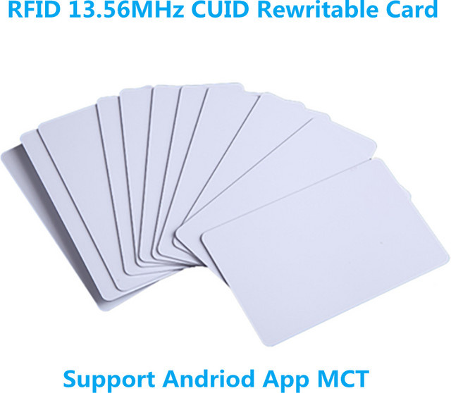 YEVERAXIN NFC RFID Karten 13,56MHz HF 14443A White, beschreibbare UID Changeable Karten mit Android App Unterstützung zur Duplizierung von MCT Modify UID, 5/10 Stück - Bild 1
