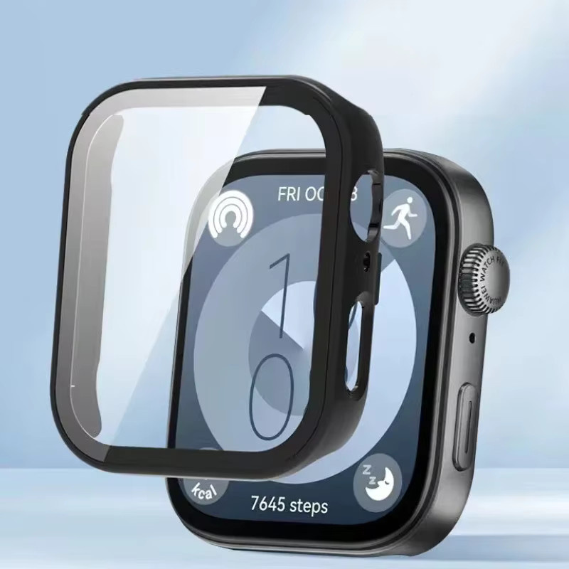 Huawei Schutzhülle und Glas für Huawei Uhr Fit 3 Fit 4, Pink, Silikon - Bild 4