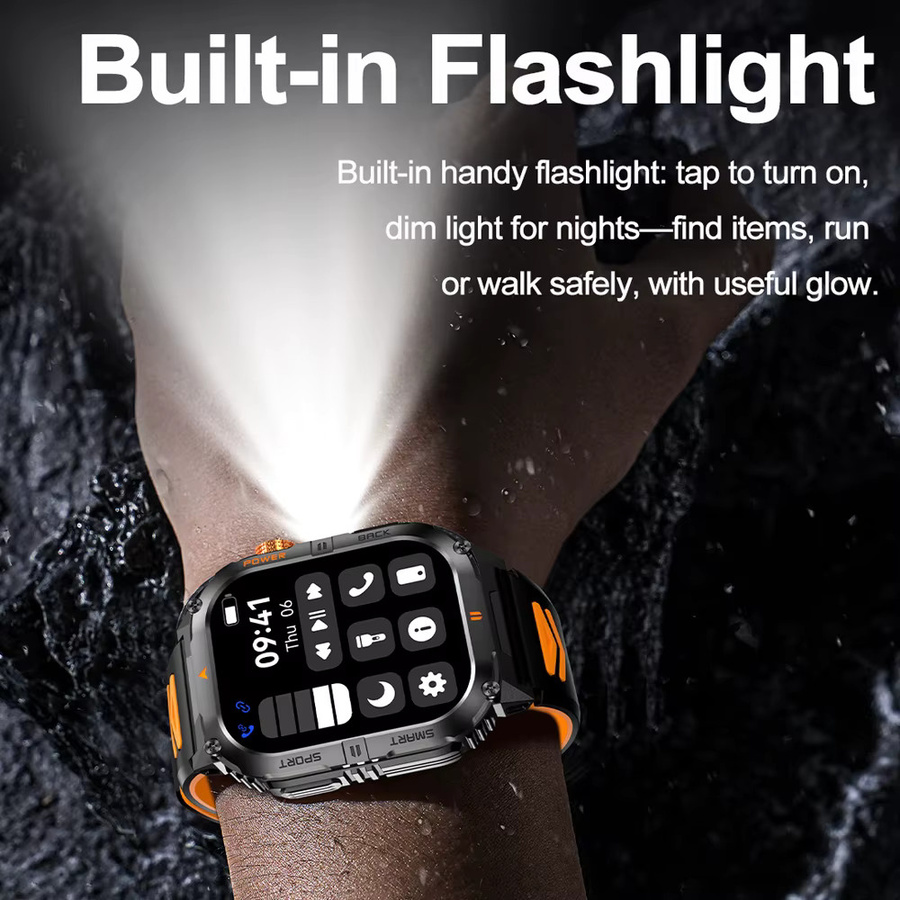 ChiBear Smartwatch, GPS, Bluetooth, Silikon, Schwarz, Herren - Bild 4