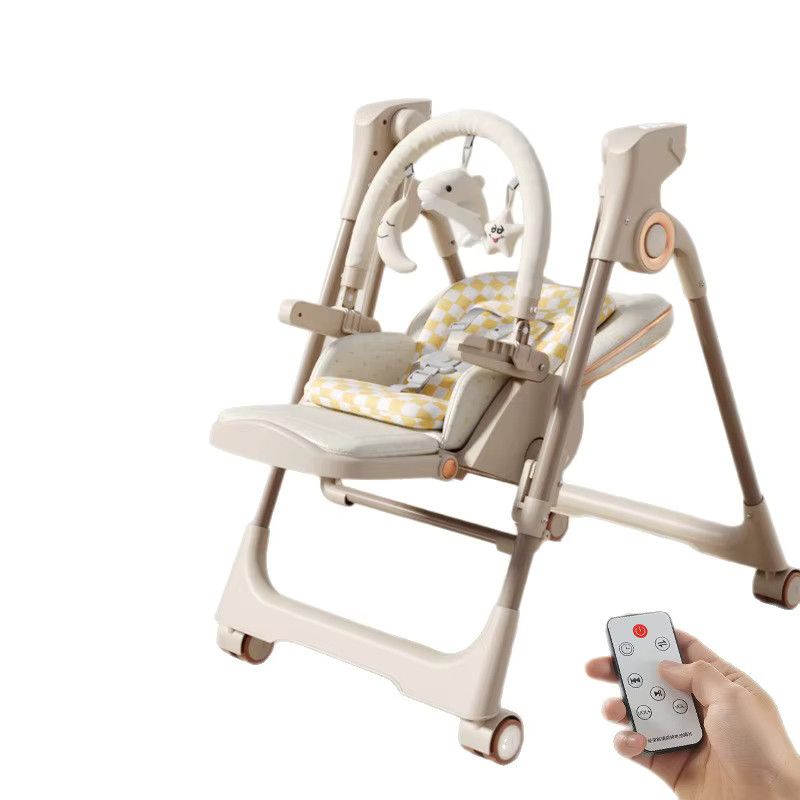 Pakey 2-in-1 Elektrischer Baby Hochstuhl und Schaukelstuhl in Khaki - Bild 4