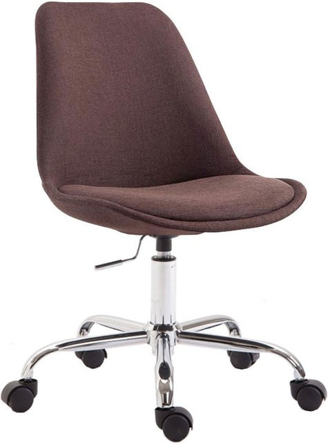 TPFLiving Bürostuhl Toulon aus Stoff in Braun, B/T/H: 54 x 42 x 136 cm - Bild 1