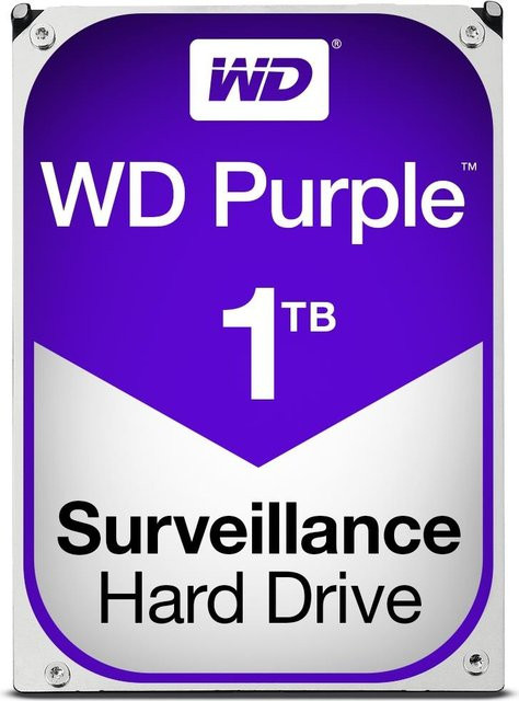 Western Digital Purple WD10PURZ interne HDD Festplatte, 1TB, 3.5 Zoll, SATA 6Gb/s, 5400 U/min - Bild 1