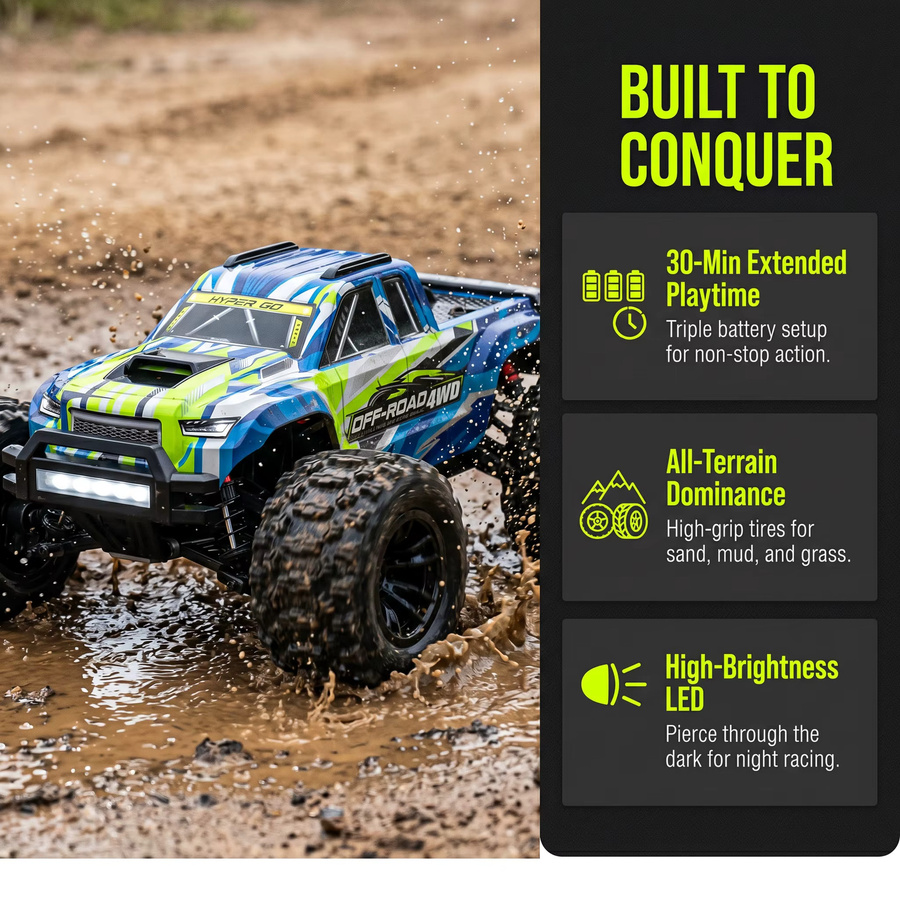 MJX 14208 RC Offroad-Auto, 1/14, 4WD, Hochgeschwindigkeits-Drift-Rennwagen, Monster-Truck, ferngesteuert - Bild 2