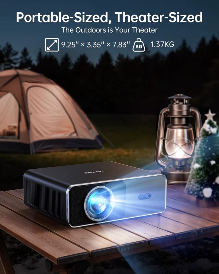 TOPTRO 4K Smart Home Theater Filmprojektor in Schwarz mit Autofokus, Keystone, WiFi6 und Bluetooth 5.2, Full HD 1080p, offiziell Netflix-kompatibel - Bild 6