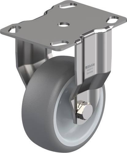 Blickle BKPXA-TPA 80G Bockrolle aus Edelstahl in Silber und Grau mit 80 mm Rad-Durchmesser und 100 kg Tragfähigkeit - Bild 1