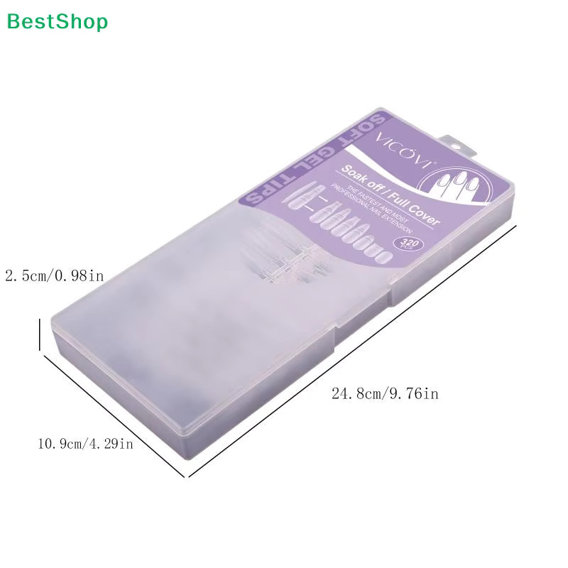 HNKMP Gel-Nagel-Tips, 320 Stück, Stiletto- & Coffin-Formen, Matt - Bild 5
