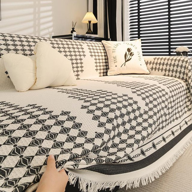 Super Six Sofabezug im nordischen Design aus Fleece, Farbe: Grau, B/T: 180 x 130 cm - Bild 1